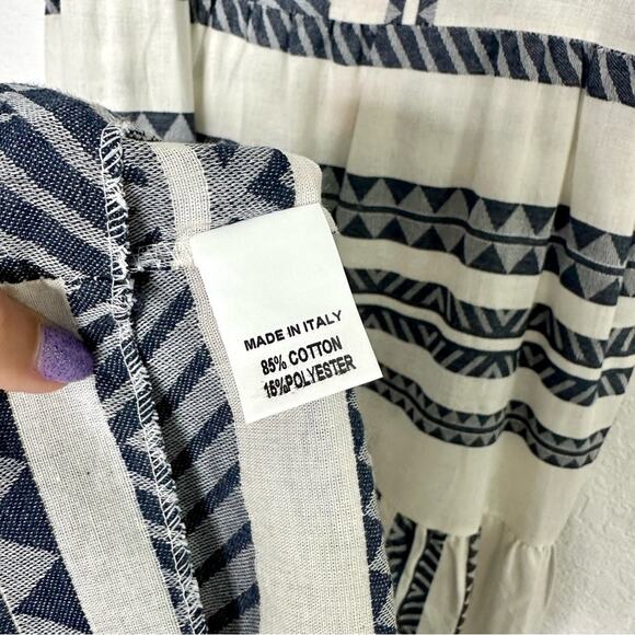 Caterina Ricci Cotton Striped Dress Small - Picture 4 of 4